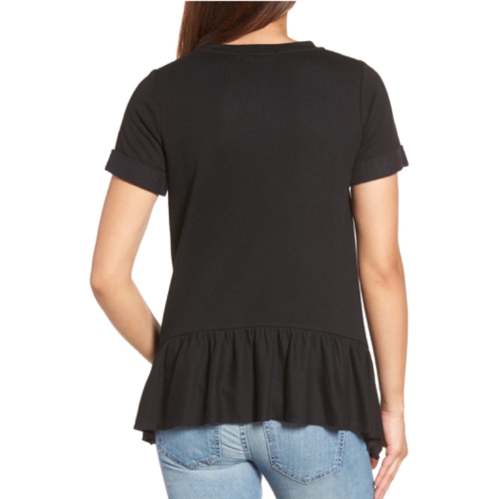 Gibson Ruffle Hem Sweatshirt - Picture 2 of 7